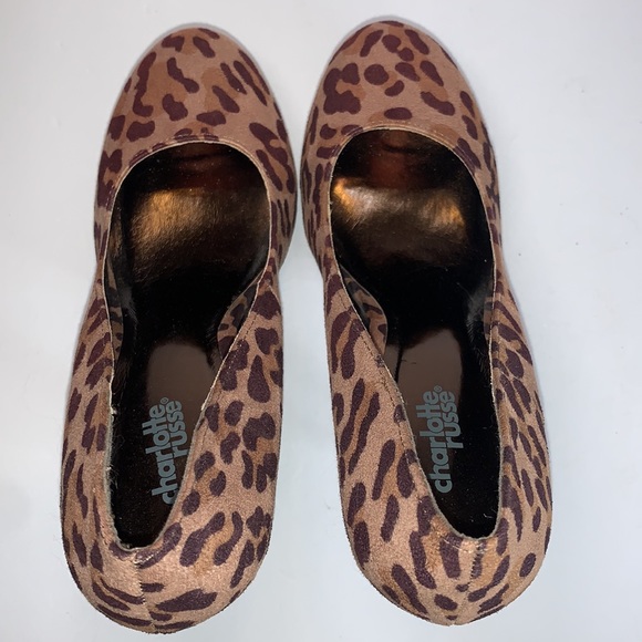 Charlotte Russe NWOT Leopard Platform Pump Heels - Picture 6 of 16